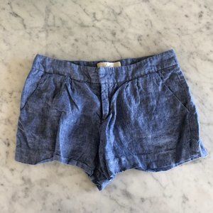 Joie 100% Linen Shorts, Blue, Size 0